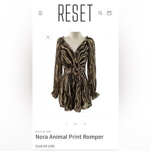 Reset by Jane Animal Print Romper